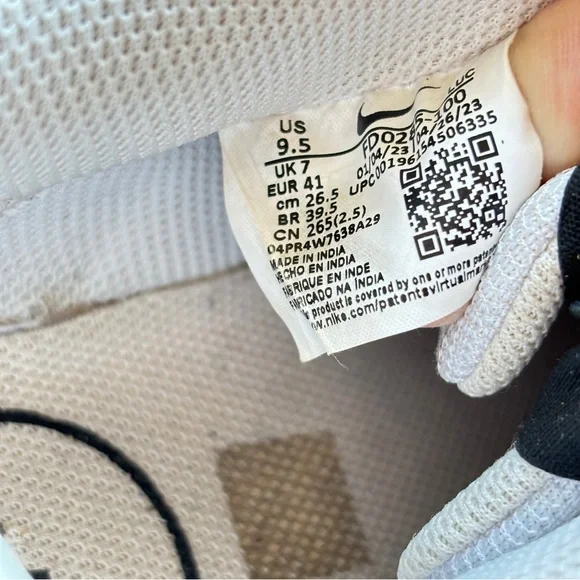 Nike Court Vision Low White/Pink/Black Sneakers Women’s Size 9.5 Leather - Picture 6 of 11